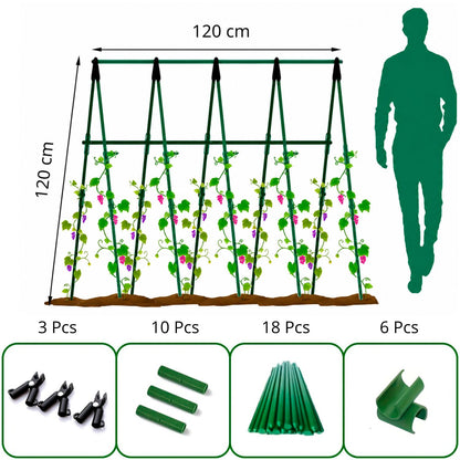 Soporte Enrejado Trepadoras 120x120 Cm Nyana Garden | Estructura En A | Huerto Y Jardín_0