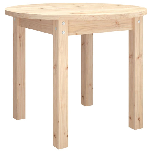 Mesa De Centro De Madera Maciza De Pino Ø 55x45 Cm_0