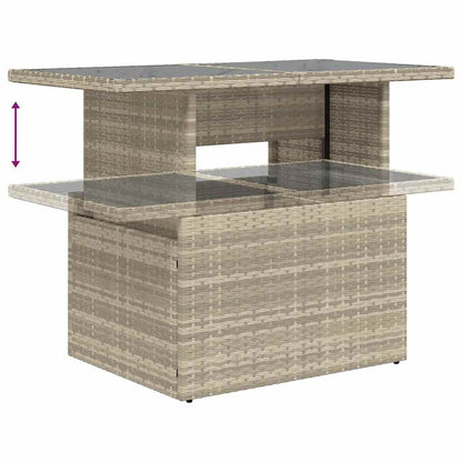 Set De Sofás De Jardín 6 Pzas Y Cojines Ratán Sintético Gris / Vetonek_4