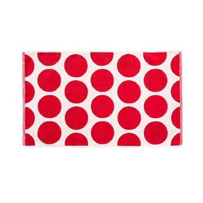 Alfombra De Baño 50x80cm 100% Algodon 1000gsm Topos Rojos Benetton_0