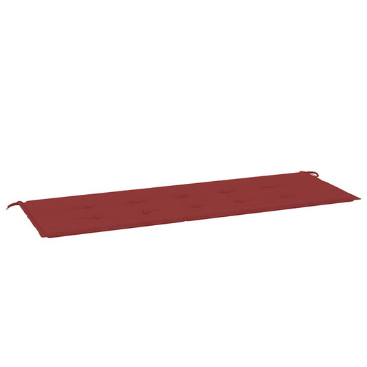 Vidaxl Cojín De Banco De Jardín Tela Oxford Rojo Tinto 150x50x4 Cm_0