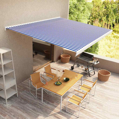Toldo De Carrete Motorizado Azul Y Blanco 400x300 Cm_1