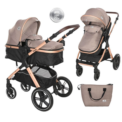 Carrito De Bebé Dúo Convertible Viola Hasta 22 Kg Pearl Beige_0