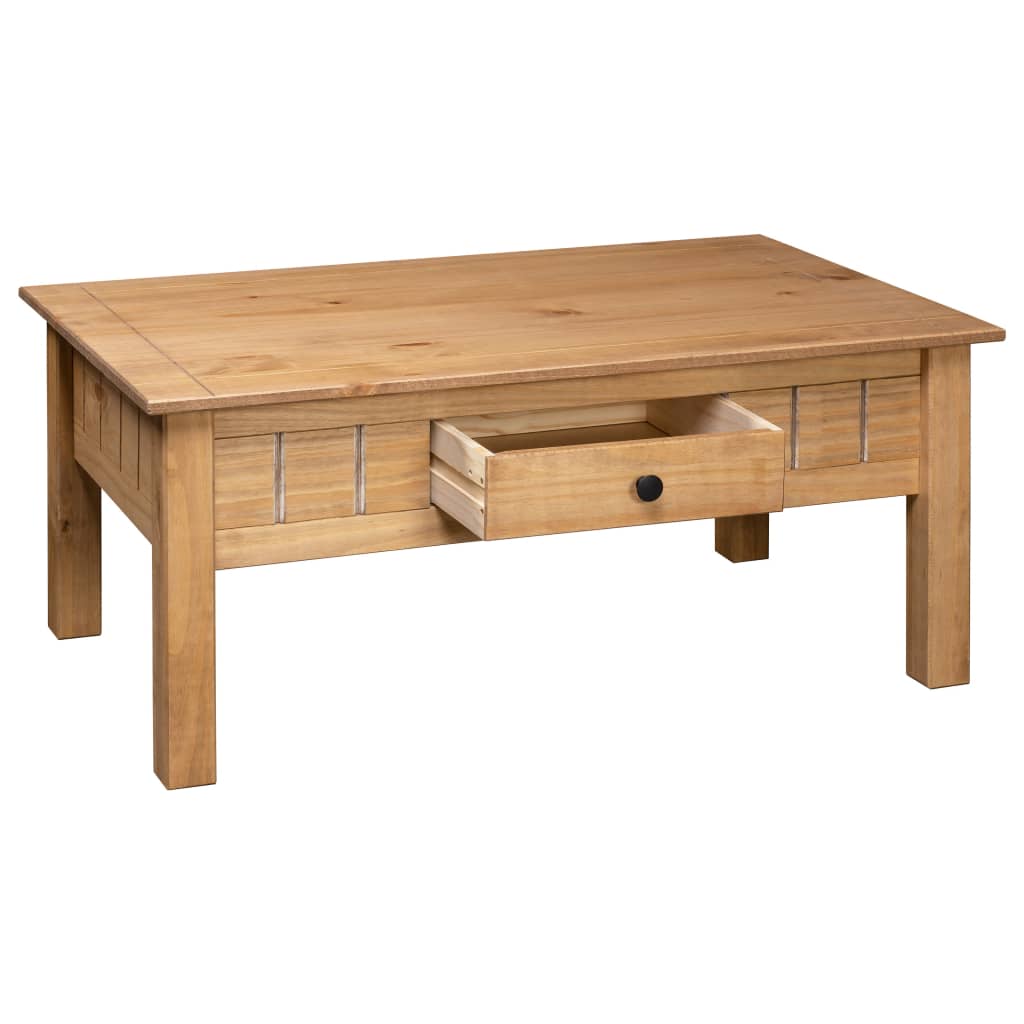 Mesa De Centro Madera Maciza De Pino Estilo Panamá 100x60x45 Cm_4