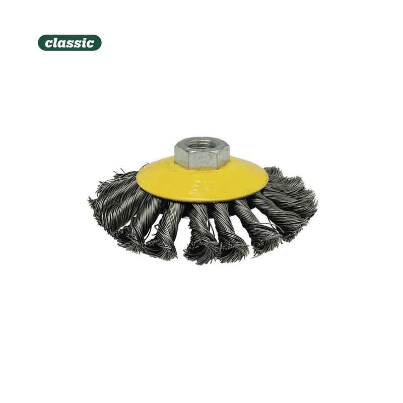 Cepillo Conico De Alambre Trenzado 100mm Fhr100 Mota_0