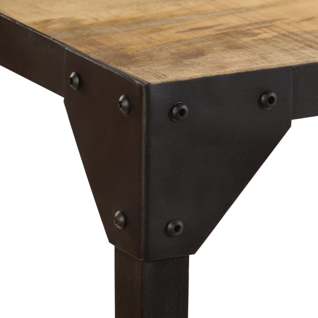 Mesa De Comedor De Madera Maciza De Mango 140x80x76 Cm_4
