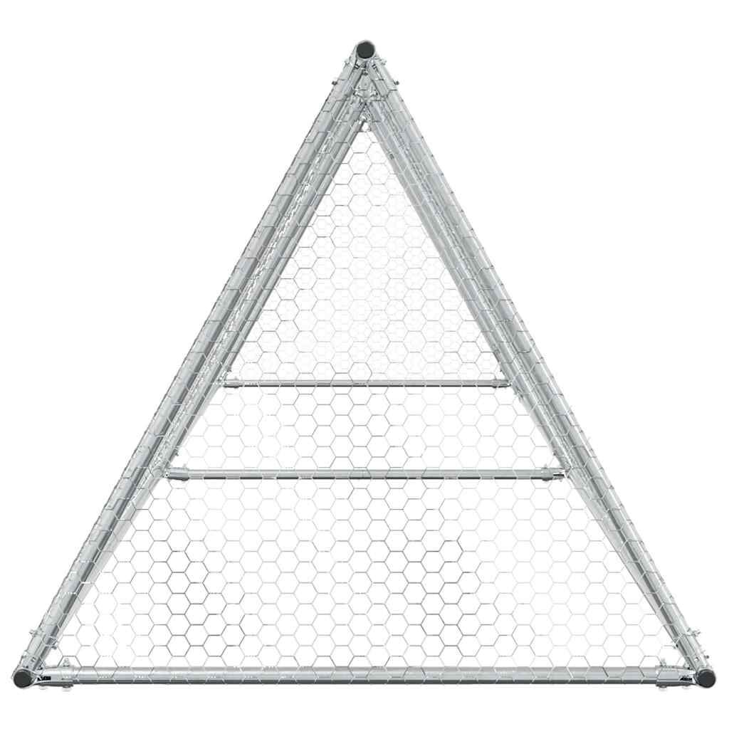 Vidaxl Jaula Para Gallinas Acero Galvanizado Plateado 400x105x91 Cm_4