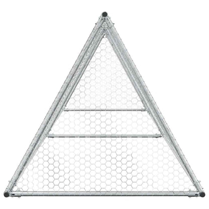 Vidaxl Jaula Para Gallinas Acero Galvanizado Plateado 400x105x91 Cm_4