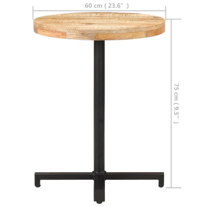 Mesa De Bistró Redonda Madera De Mango Rugosa Ø60x75 Cm_4