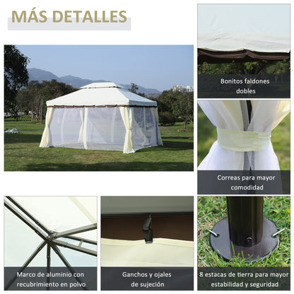 Outsunny Cenador De Jardín 4x3 M_5
