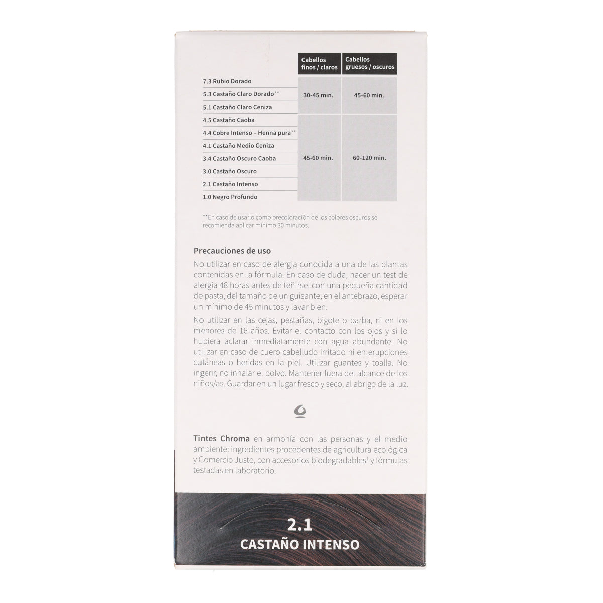 Tinte Chroma BIO Castaño Intenso 2.1 100 g