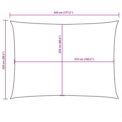 Vidaxl Toldo De Vela Rectangular Tela Oxford Gris Antracita 2,5x4,5 M_2