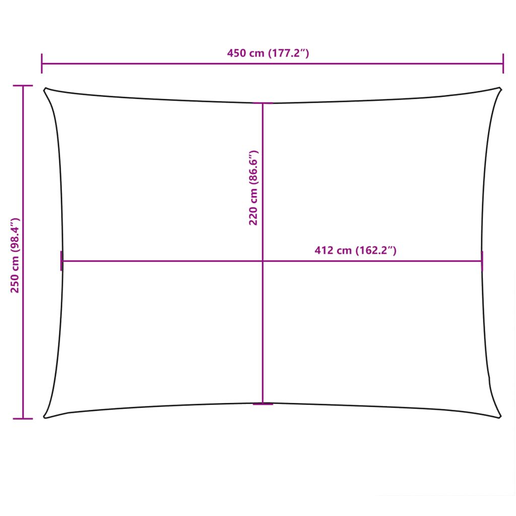Vidaxl Toldo De Vela Rectangular Tela Oxford Marrón 2,5x4,5 M_2