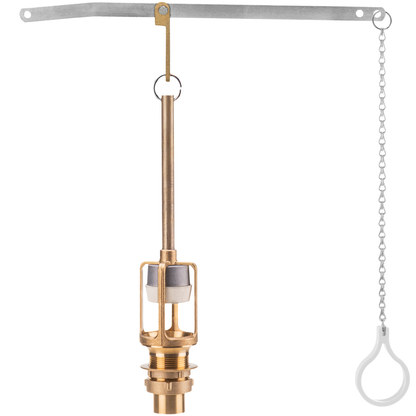 Tirador De Cisterna Para Wc Con Cadena Metálica Y Anilla Blanca_2