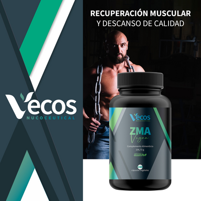 ZMA VECOS (160 cápsulas) | Fuerza muscular, recuperación y energía | Magnesio, Zinc y B6 | Apoyo para la Testosterona_1