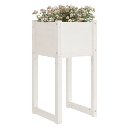 Jardinera Madera Maciza De Pino Blanco 40x40x81 Cm_2