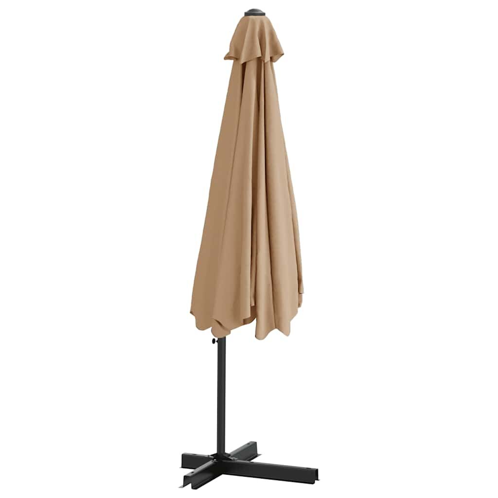 Vidaxl Sombrilla De Jardín Con Palo De Acero Taupe 300 Cm_4
