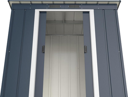 Duramax - Caseta Jardín - Eco Pent Roof 6x4 - Metal - Color Gris Antracita_5
