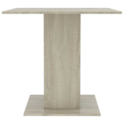 Mesa De Comedor Madera Contrachapada Blanco Roble 80x80x75 Cm_2