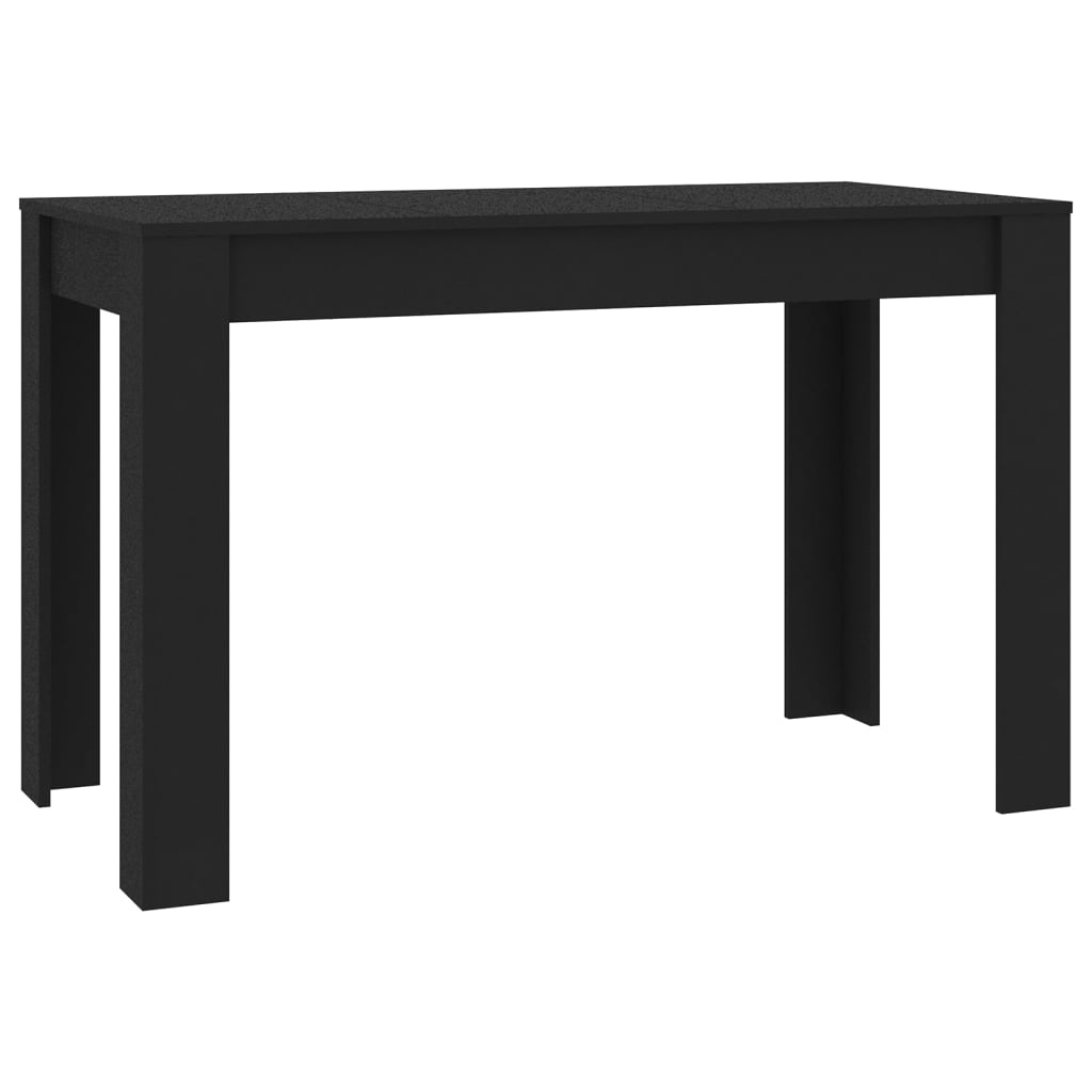 Mesa De Comedor De Madera Contrachapada Negro 120x60x76 Cm_0