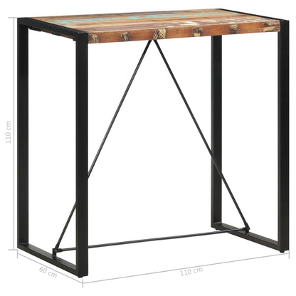Mesa Alta De Cocina De Madera Maciza Reciclada 110x60x110 Cm_3