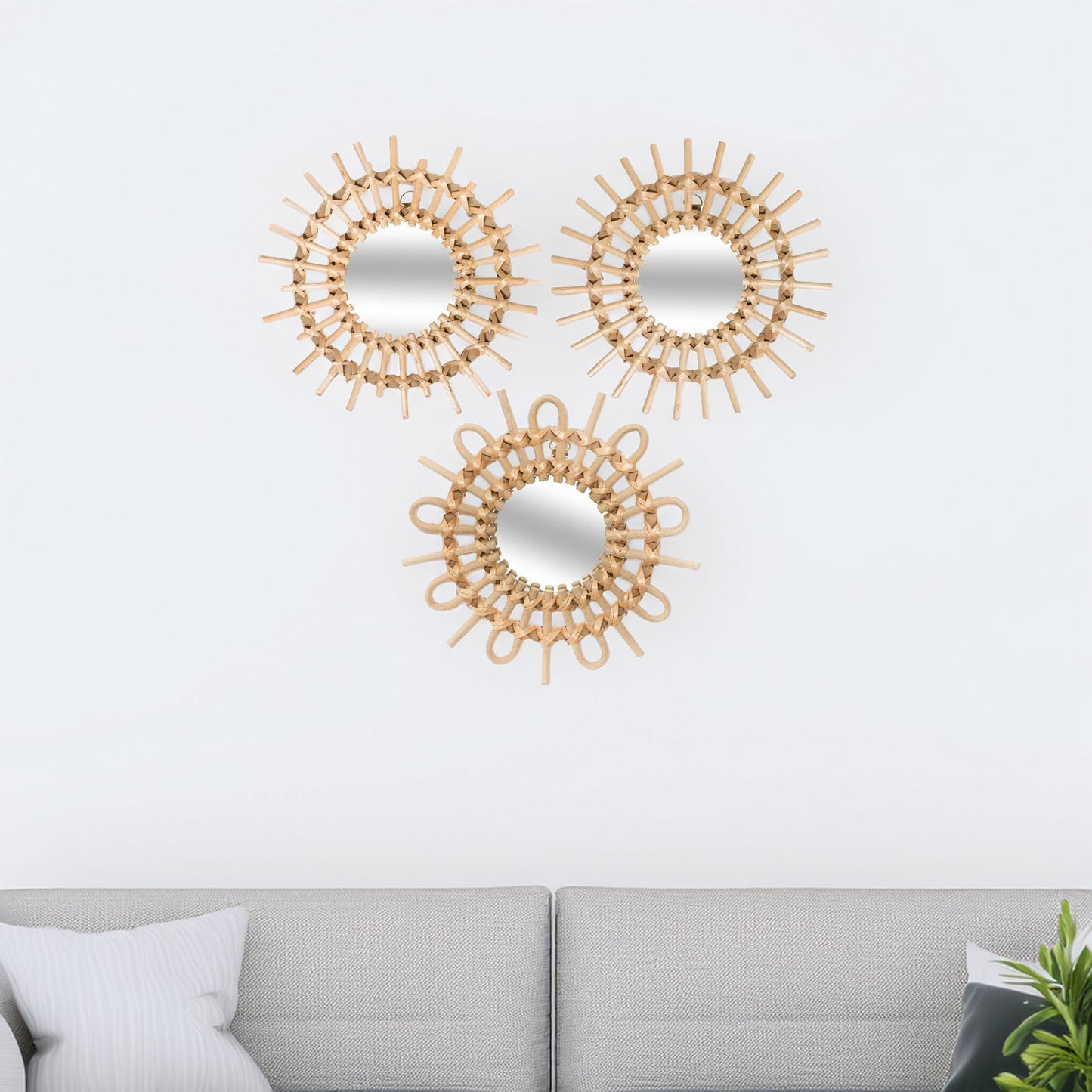 Wellhome Set 3 Espejos Aida D.28cm