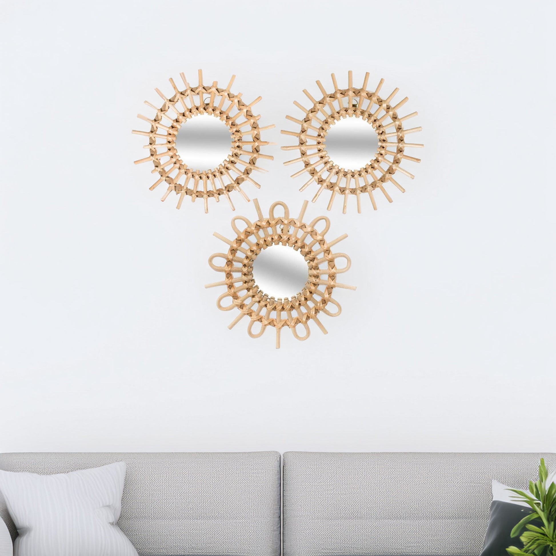 Wellhome Set 3 Espejos Aida D.28cm