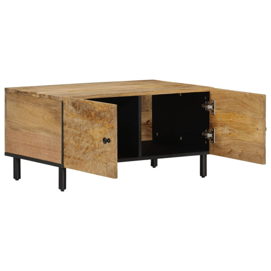 Mesa De Centro De Madera Maciza De Mango 80x50x40 Cm_0