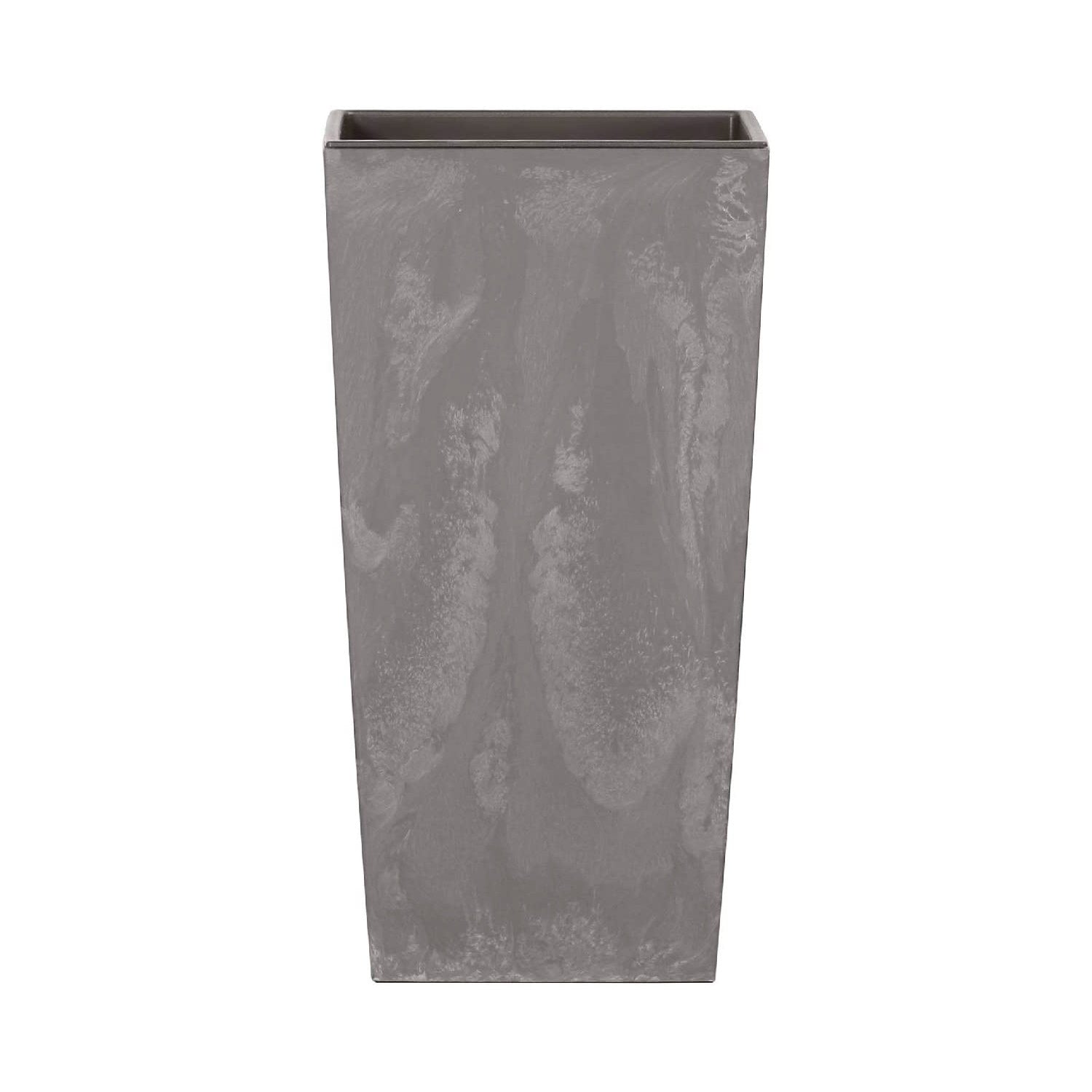 Maceta Alta 16,3 L Prosperplast Urbi Square Effect De Plástico Con Depósito En Color Gris Claro, 42 (alto) X 22 (ancho) X 22 (profundo) Cms_0