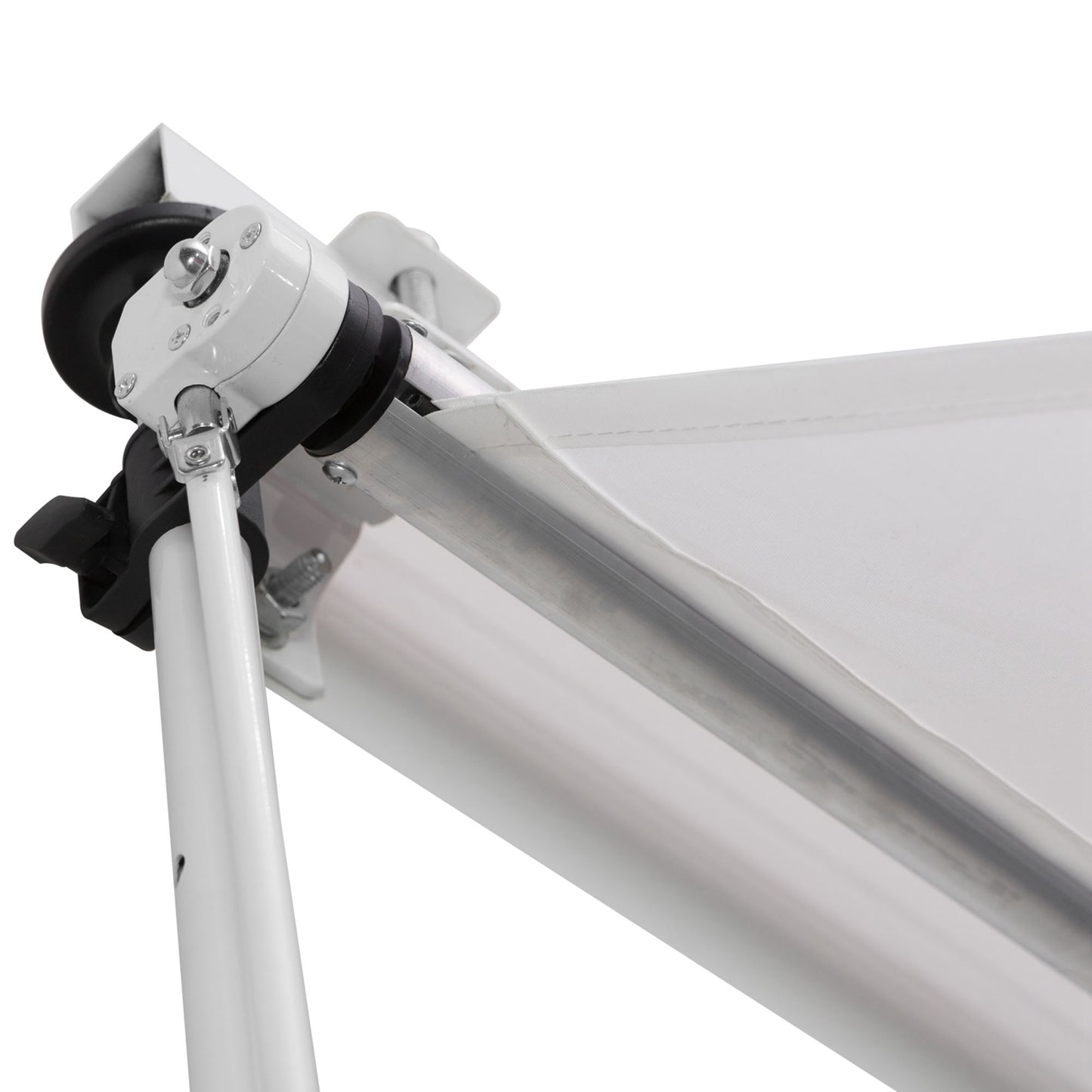 Outsunny Toldo Manual Retráctil 300x150x170-280 Cm Con Altura Ajustable Blanco_3