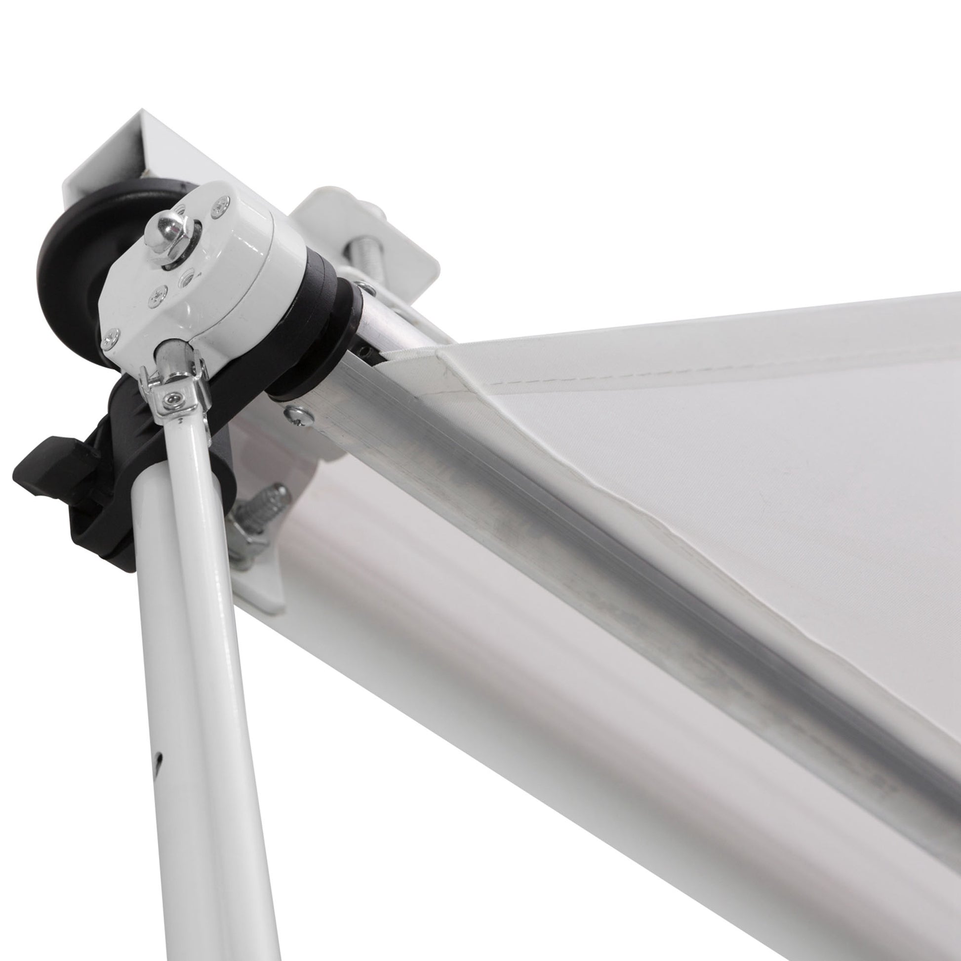 Outsunny Toldo Manual Retráctil 300x150x170-280 Cm Con Altura Ajustable Blanco_3