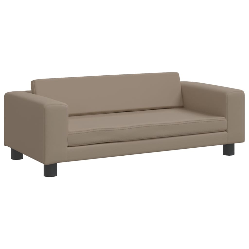 Cama De Perros Extensión Cuero Sintético Capuchino 100x50x30 Cm / Vetonek_0