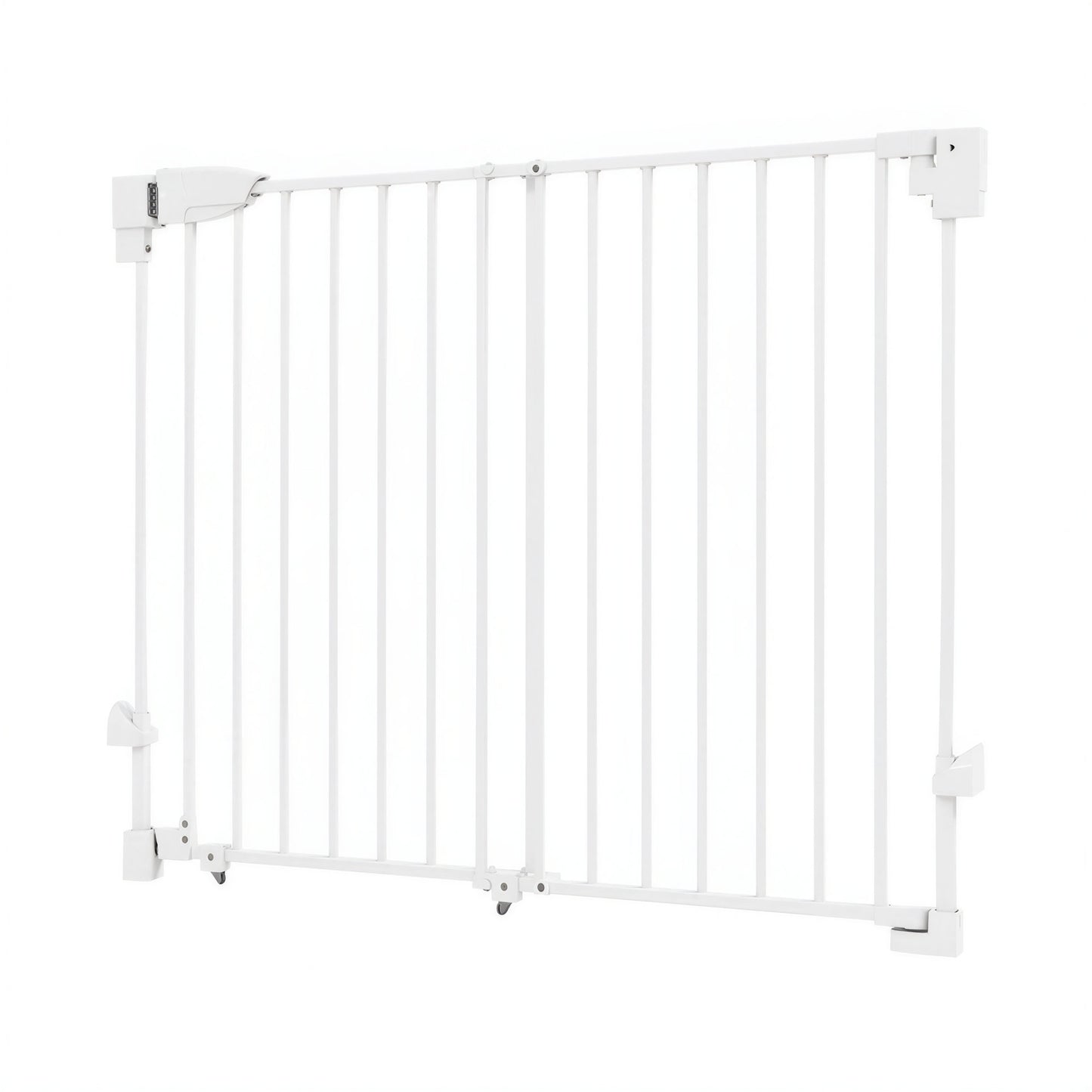 Pawhut Barrera De Seguridad Para Perros, Ancho 74,5-111,5 Cm Con Pestillo Blanco_3
