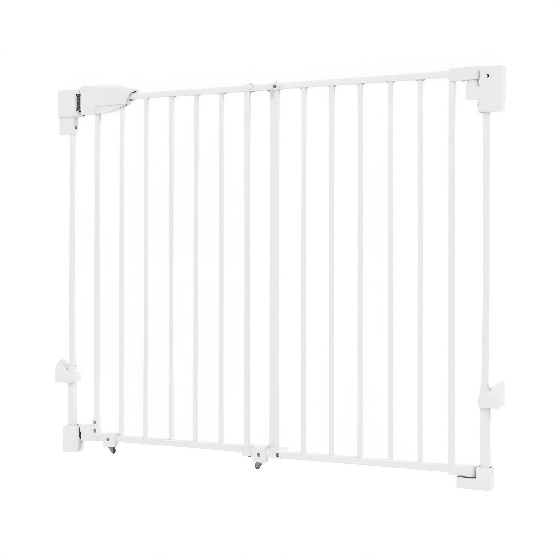 Pawhut Barrera De Seguridad Para Perros, Ancho 74,5-111,5 Cm Con Pestillo Blanco_3