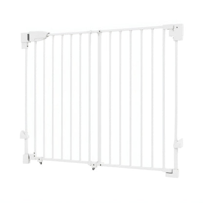 Pawhut Barrera De Seguridad Para Perros, Ancho 74,5-111,5 Cm Con Pestillo Blanco_3