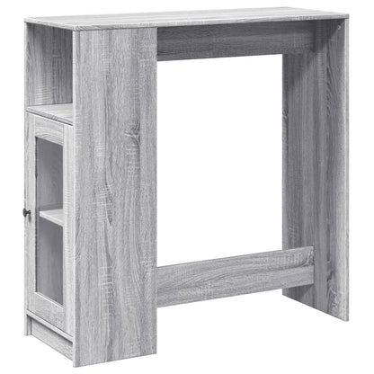 Mesa Alta Bar Con Estantes Gris Sonoma 101x40x103,5 Cm_0