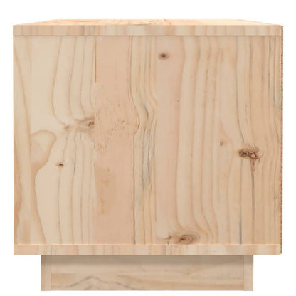 Mesita De Noche Madera Maciza De Pino 40x34x35 Cm_4