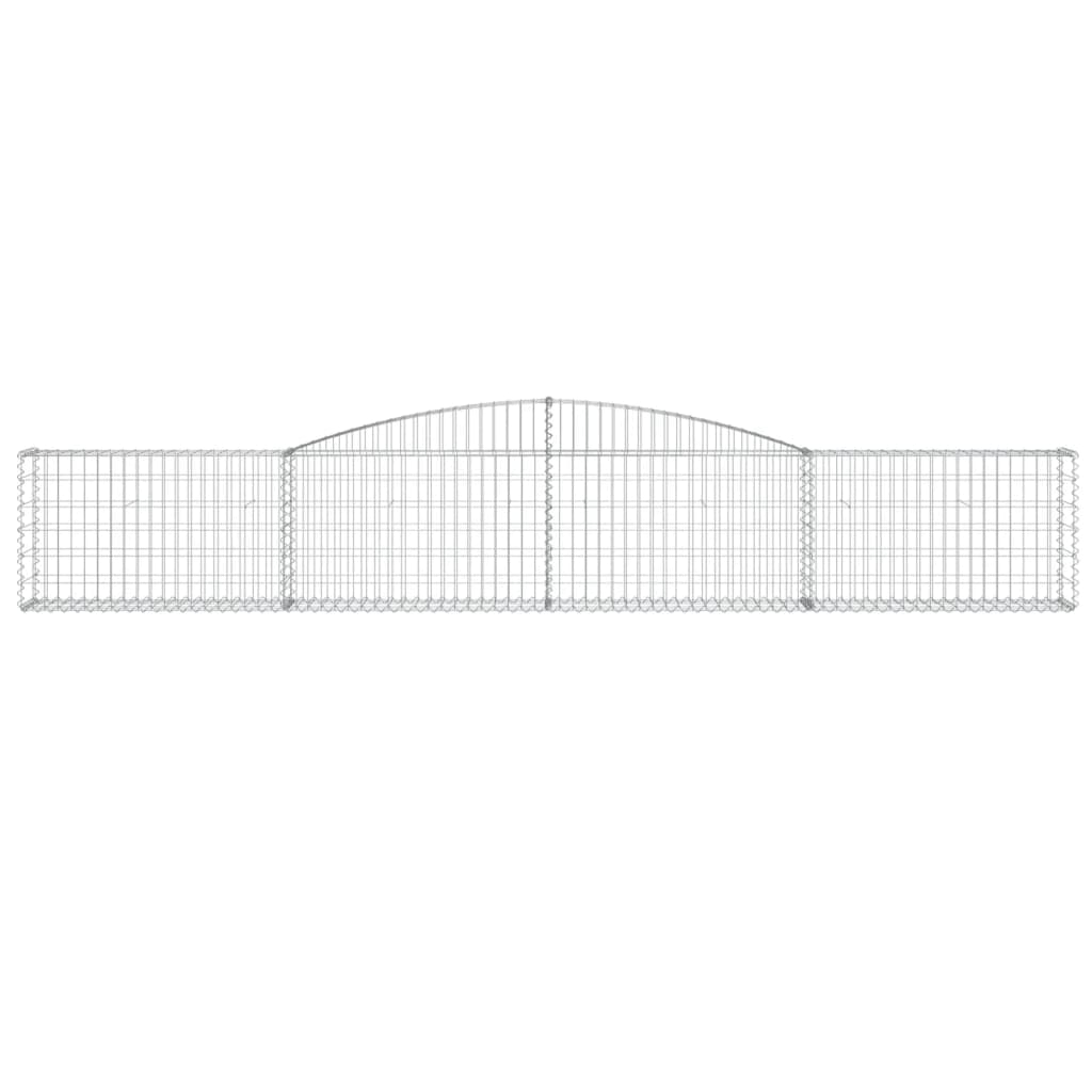 Cestas De Gaviones 3 Uds Forma De Arco Hierro 400x30x60/80 Cm_3
