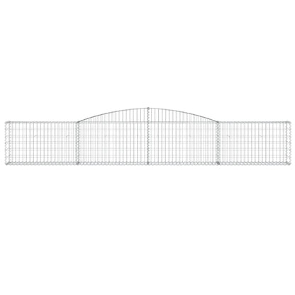 Cestas De Gaviones 3 Uds Forma De Arco Hierro 400x30x60/80 Cm_3
