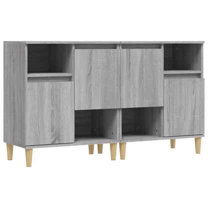 Aparadores 2 Uds Madera Contrachapada Gris Sonoma 60x35x70 Cm_1