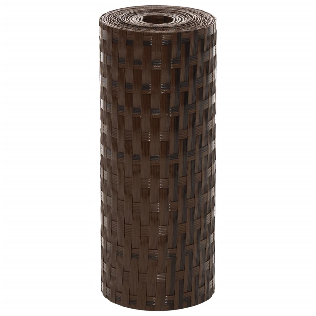 Toldos De Balcón 10 Uds Ratán Sintético Marrón Negro 255x19 Cm / Vetonek_0
