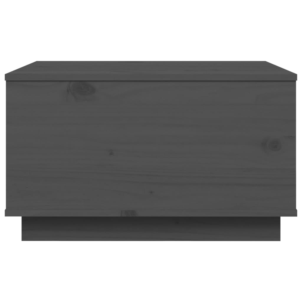 Mesa De Centro Madera Maciza De Pino Gris 60x50x35 Cm_4