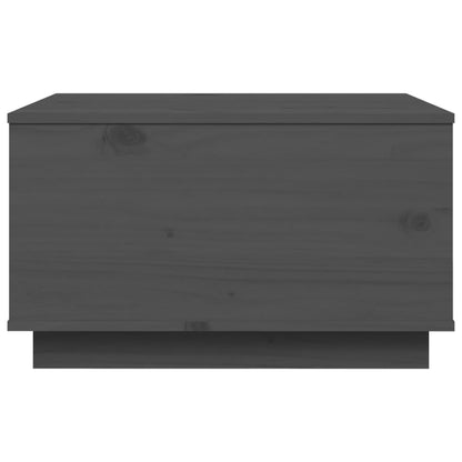 Mesa De Centro Madera Maciza De Pino Gris 60x50x35 Cm_4