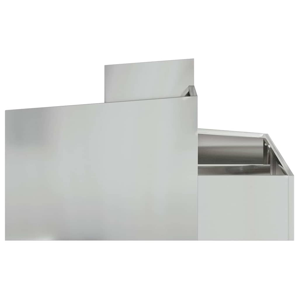 Macetero De Jardín Plateado 80 X 80 X 50 Cm Acero Galvanizado_5