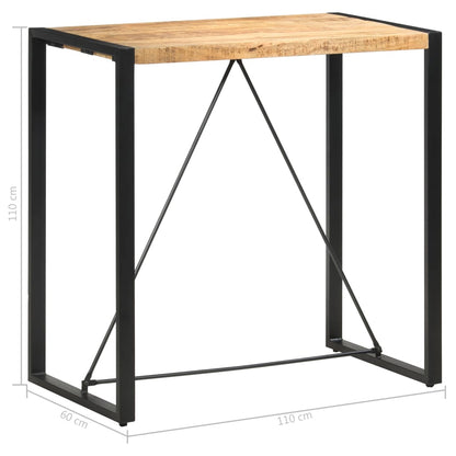 Mesa Alta De Cocina De Madera Maciza De Mango 110x60x110 Cm_3