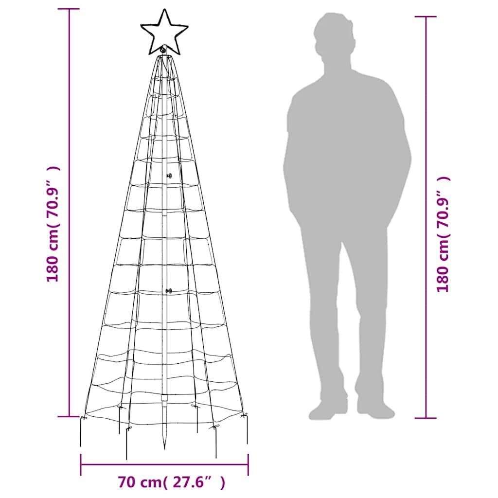 Vidaxl Árbol De Navidad Led Con Estacas 220 Leds De Colores 180 Cm_2