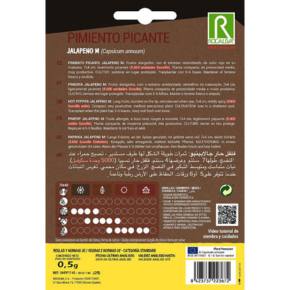 Semillas Pimiento Picante Jalapeño M Rocalba
