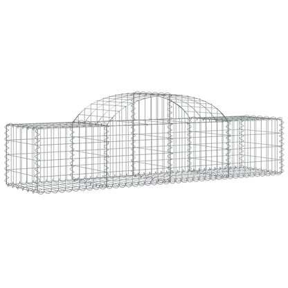 Cestas De Gaviones 8 Uds Forma De Arco Hierro 200x50x40/60 Cm_2