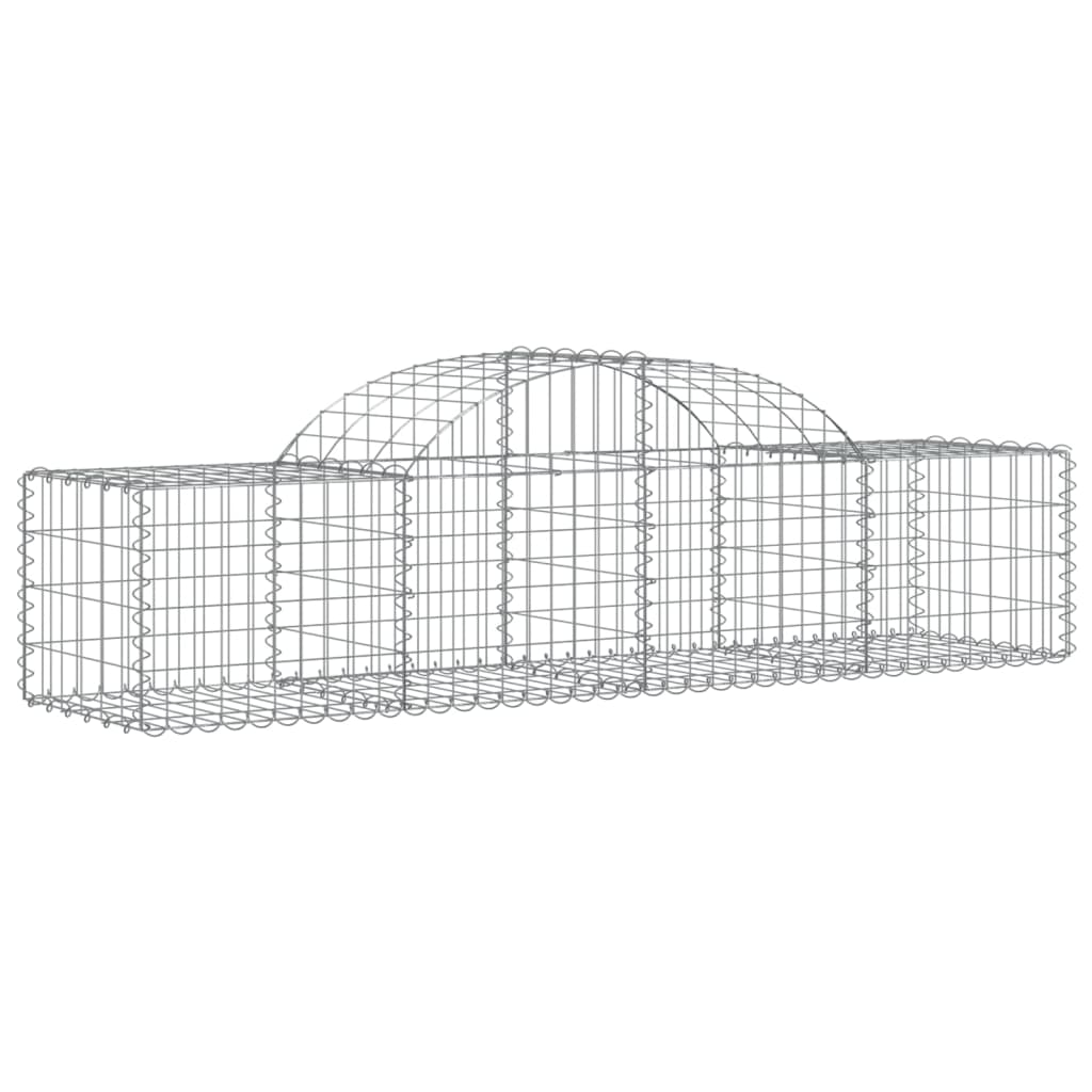 Cestas De Gaviones 13 Uds Forma De Arco Hierro 200x50x40/60 Cm_2