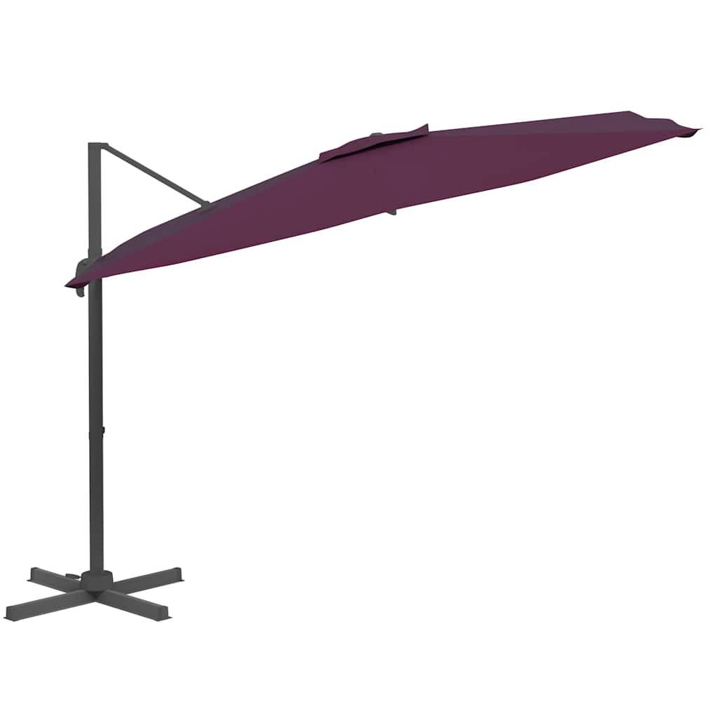 Vidaxl Sombrilla Voladiza Con Leds Rojo Burdeos 400x300 Cm_4